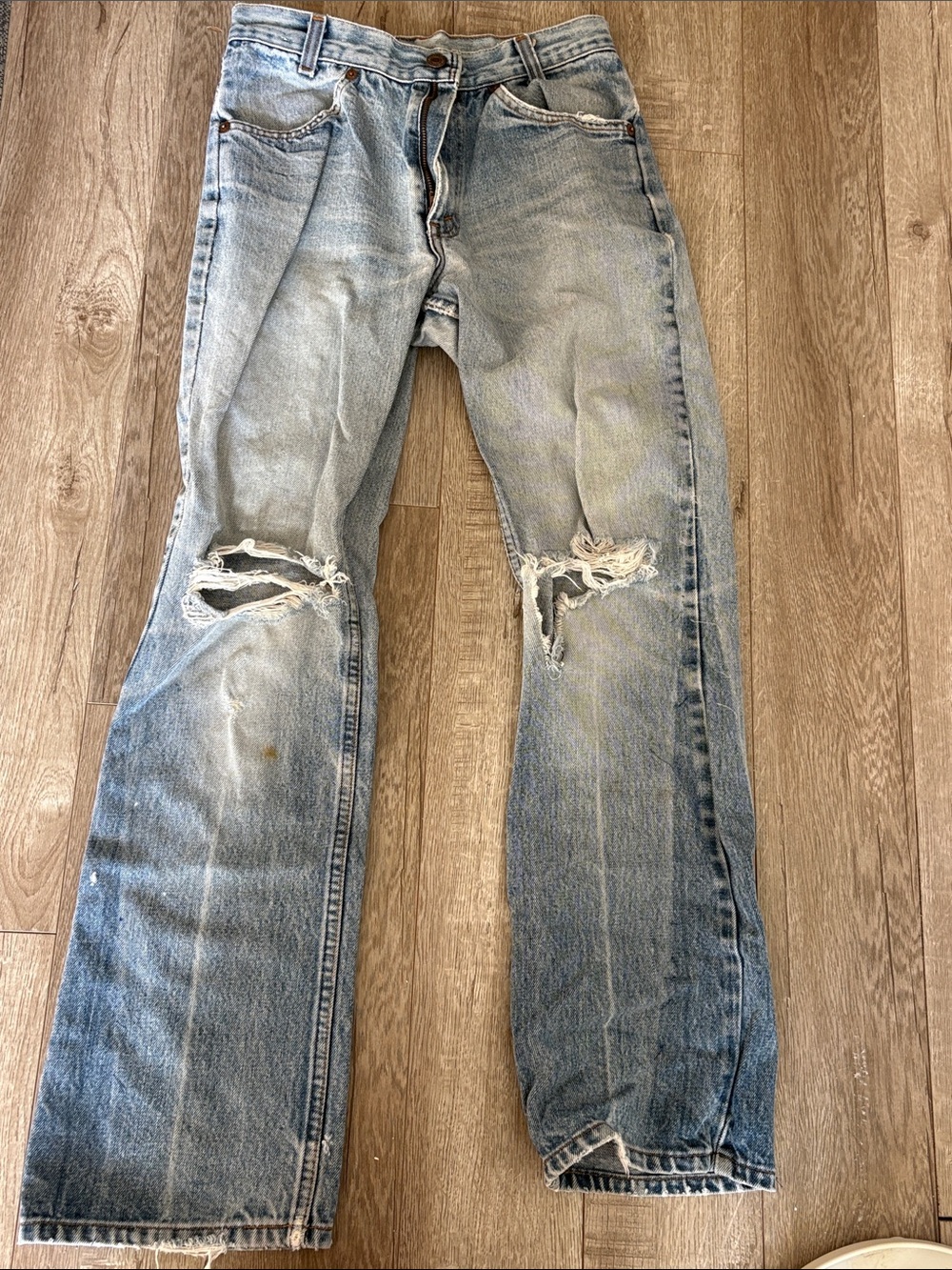Vintage 90s Levi’s Distressed Straight-Leg Jeans women
